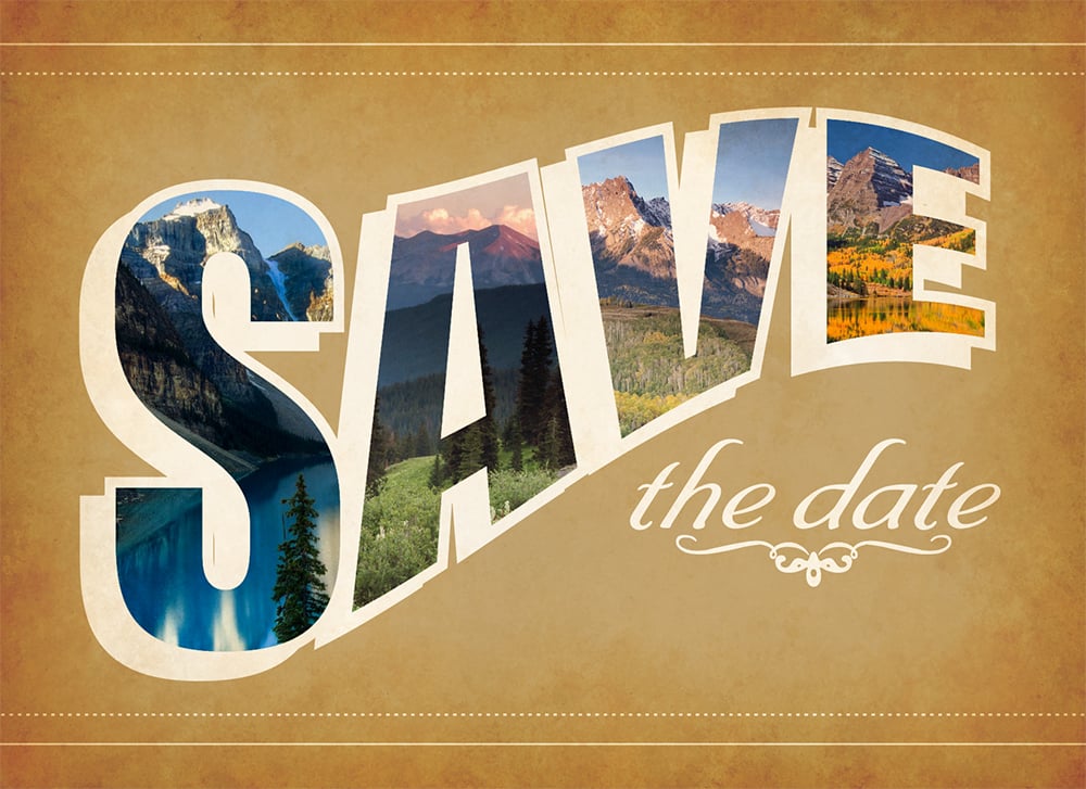 destination wedding save the date card